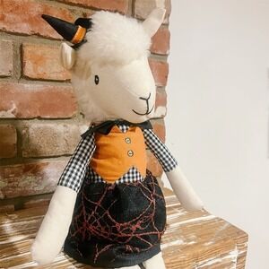 Halloween Witchy Llama Alpaca Stuffed Weighted Bottom Halloween Decor 32"‎ Cute!